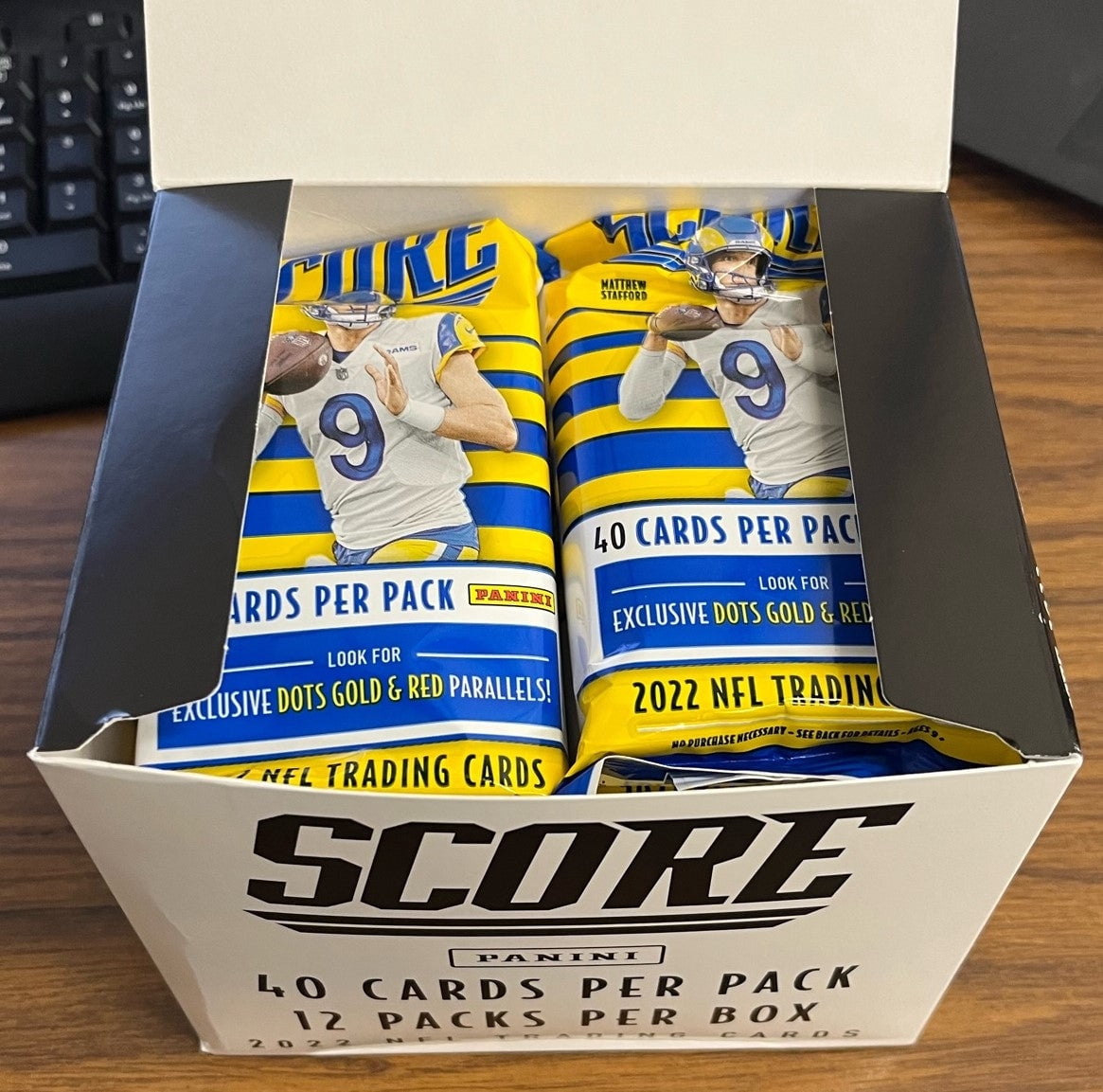 2022 Panini Score Football Jumbo Value 12-Fat Pack Box