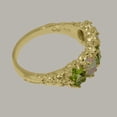 thumbnail image 5 of LBG British Made 9k Yellow Gold Natural Peridot & Opal Womens Eternity Ring - 33 size options - Size 11.75, 5 of 8
