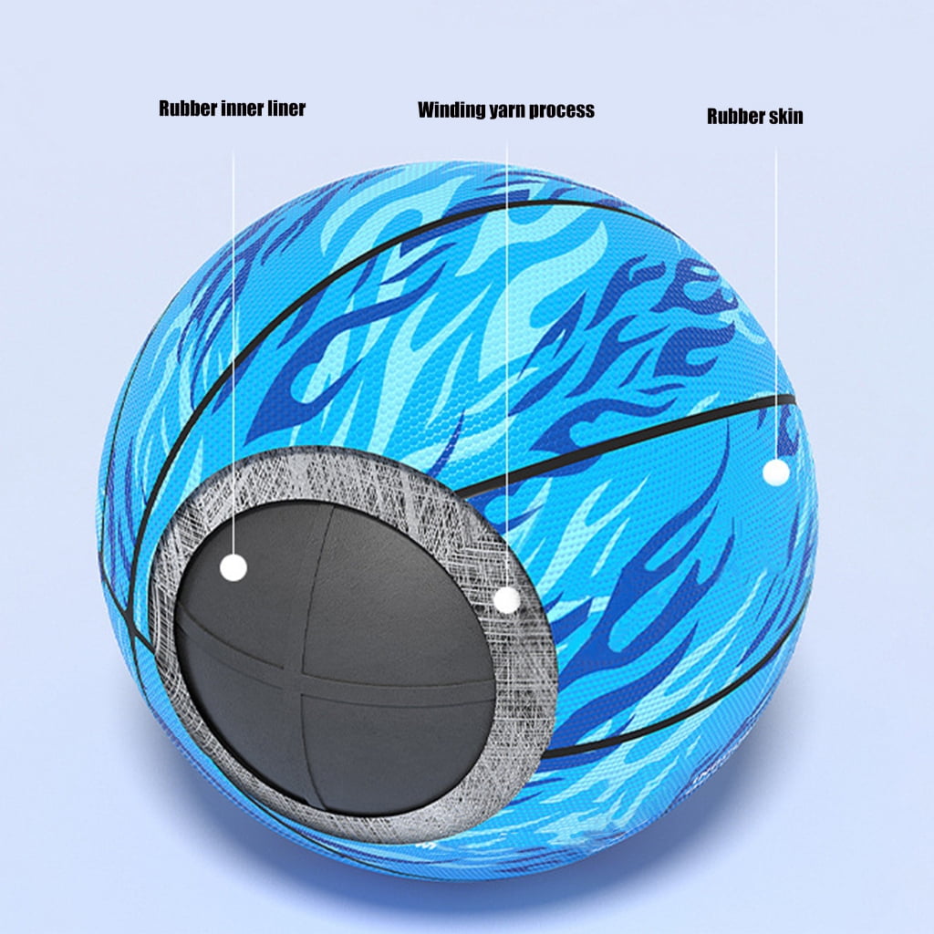 YongCo Rubber Basketball Waterproofs Training Ball Fine Stitching Kids Basketball