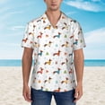 thumbnail image 5 of Picia winter Snowflake Dachshund Gentle Cotton Regular Fit Short Sleeve Casual Hawaiian Shirt for Men-XX-Large, 5 of 8