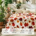 thumbnail image 3 of Fall Leaf Throw Autumn Blanket Fall Birthday Gift for Women Mom Girls Thanksgiving Halloween Fall Leaves Throw for Couch Sofa Bed Chair 50"x60", 3 of 8
