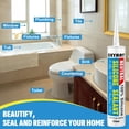 thumbnail image 5 of Silicone Caulk & Sealant Clear, 6 Pack - 100% Waterproof Silicone Sealant, Silicone Caulking for Kitchen and Bathroom, Toilet, Sink, Window ＆ Door Use, Shrink & Crack Proof (10.1 FL.OZ/300ml), 5 of 10