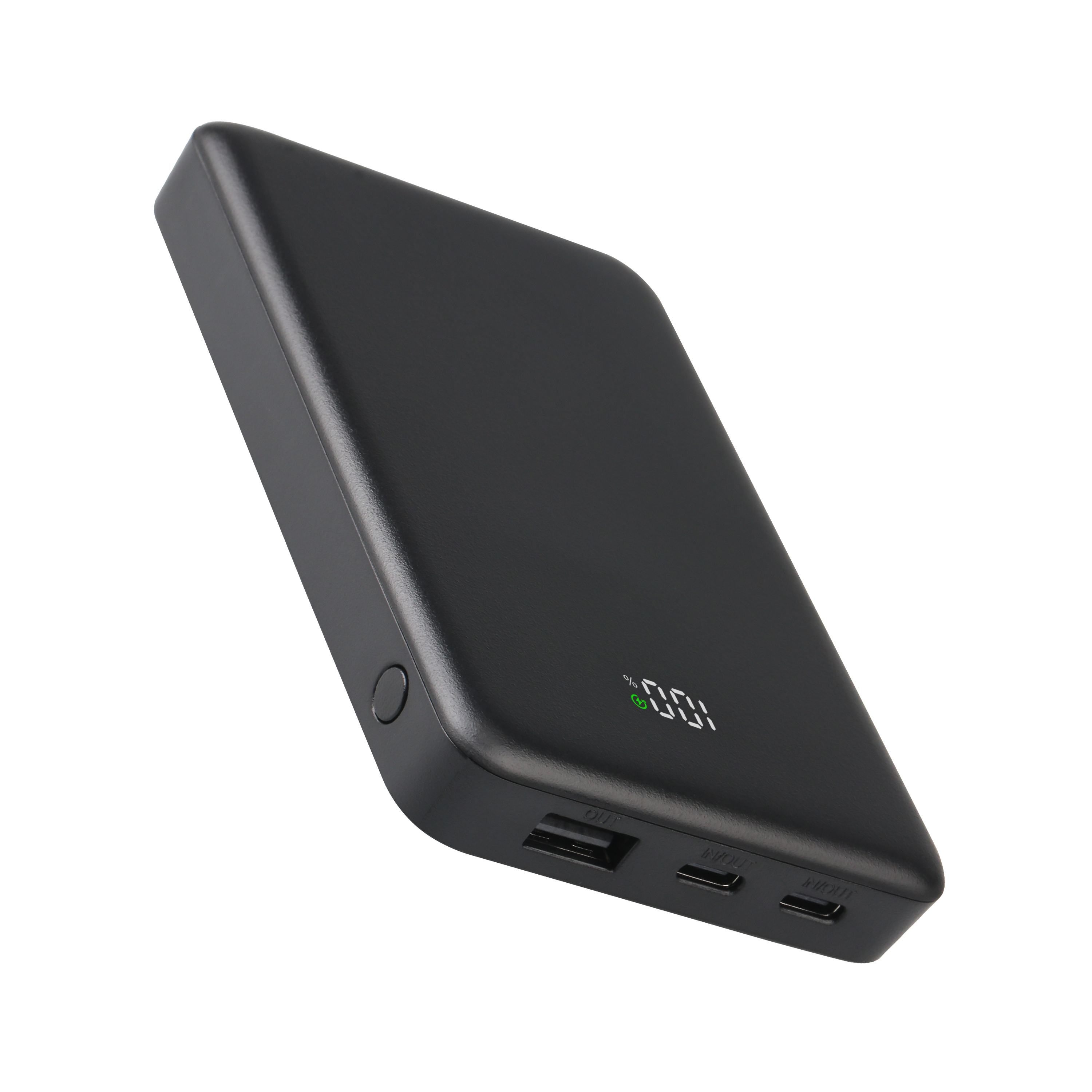 Batería portátil onn de 10,000 mAh con salida de carga rápida (20W), puertos duales USB-C, puerto USB, pantalla LED digital, Negro - Compatible con iPhone, iPad, AirPods, Samsung Galaxy, Note, Pixel y más 3