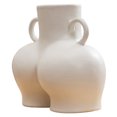 thumbnail image 2 of TheFound Ceramic Vase Human Body Shaped Desktop Plant Container Ring Handle, 2 of 9