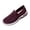 Purple, variant on Slip On Sneakers Women Breathable Mesh Knitted Woven Low Top Walking Shoes Lightweight Wide Width Non-Slip Shoes Army Green 7