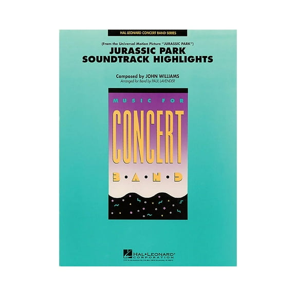 Hal Leonard Jurassic Park Soundtrack Highlights Concert Band Level 4 Arranged by Paul Lavender