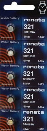 4 x Energizer 321 Uhrenbatterien 1,55 V SR616SW SR65 Knopfzelle RW 321 15mAh 