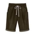thumbnail image 5 of Lumosvexa Girls Denim Shorts, Adjustable Drawstring Lightweight with Pockets Casual Summer Trendy Shorts Brown 7-8, 5 of 10