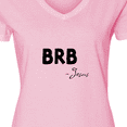 thumbnail image 4 of Inktastic Easter BRB Jesus Women's V-Neck T-Shirt, 4 of 5