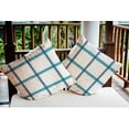 thumbnail image 3 of Simply Daisy 16" x 16" Geometric Indoor/Outdoor Polyester Throw Pillow, Autumn Blue, 3 of 3