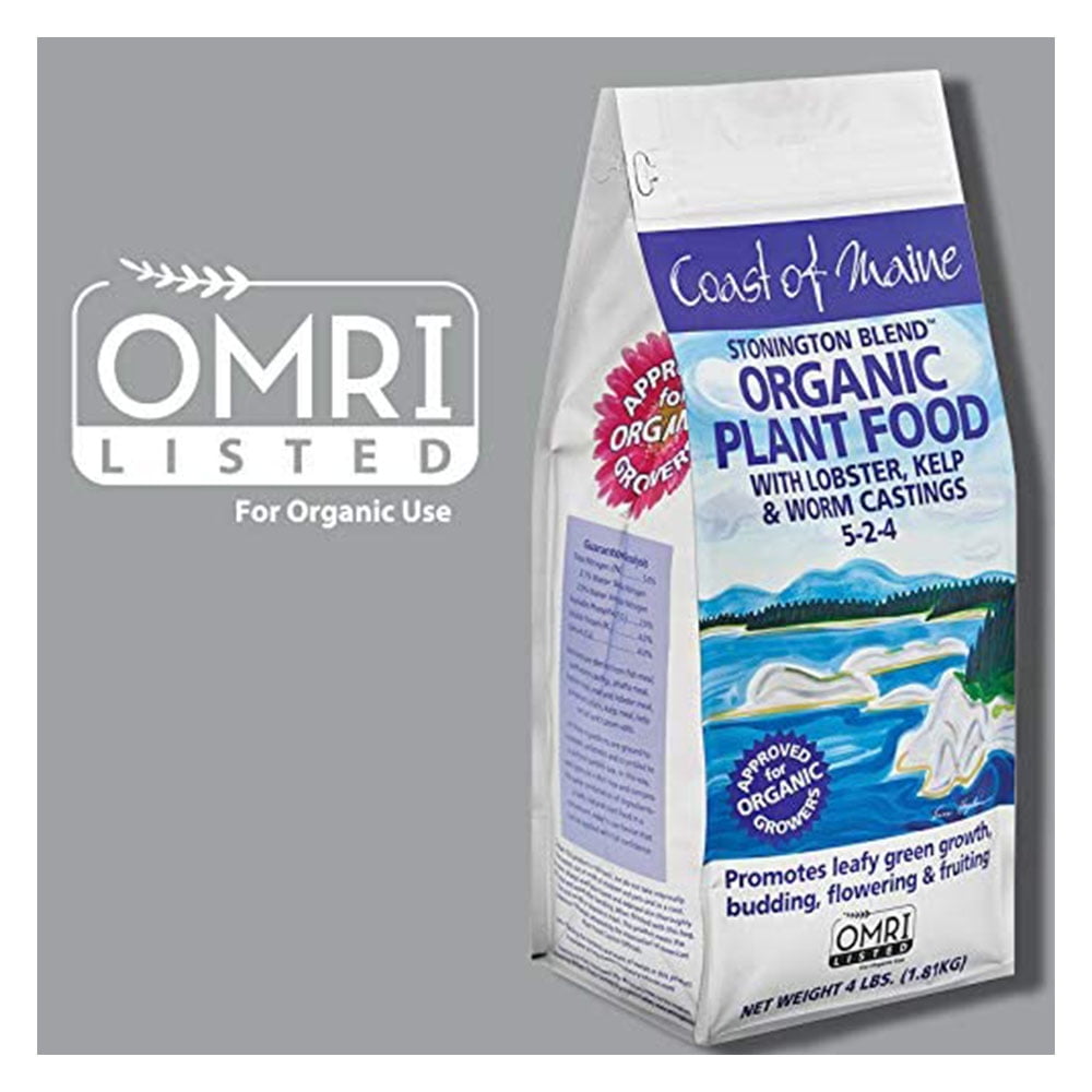 Coast of Maine Organic Stonington Blend Plant Food, 4 Pound Bag (2 Pack)