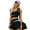 Black, variant on Uobin Women 2 Pieces Yoga Set Sexy Color Block Crop Tank Tops And High Waist Shorts Casual Activewear Outfits