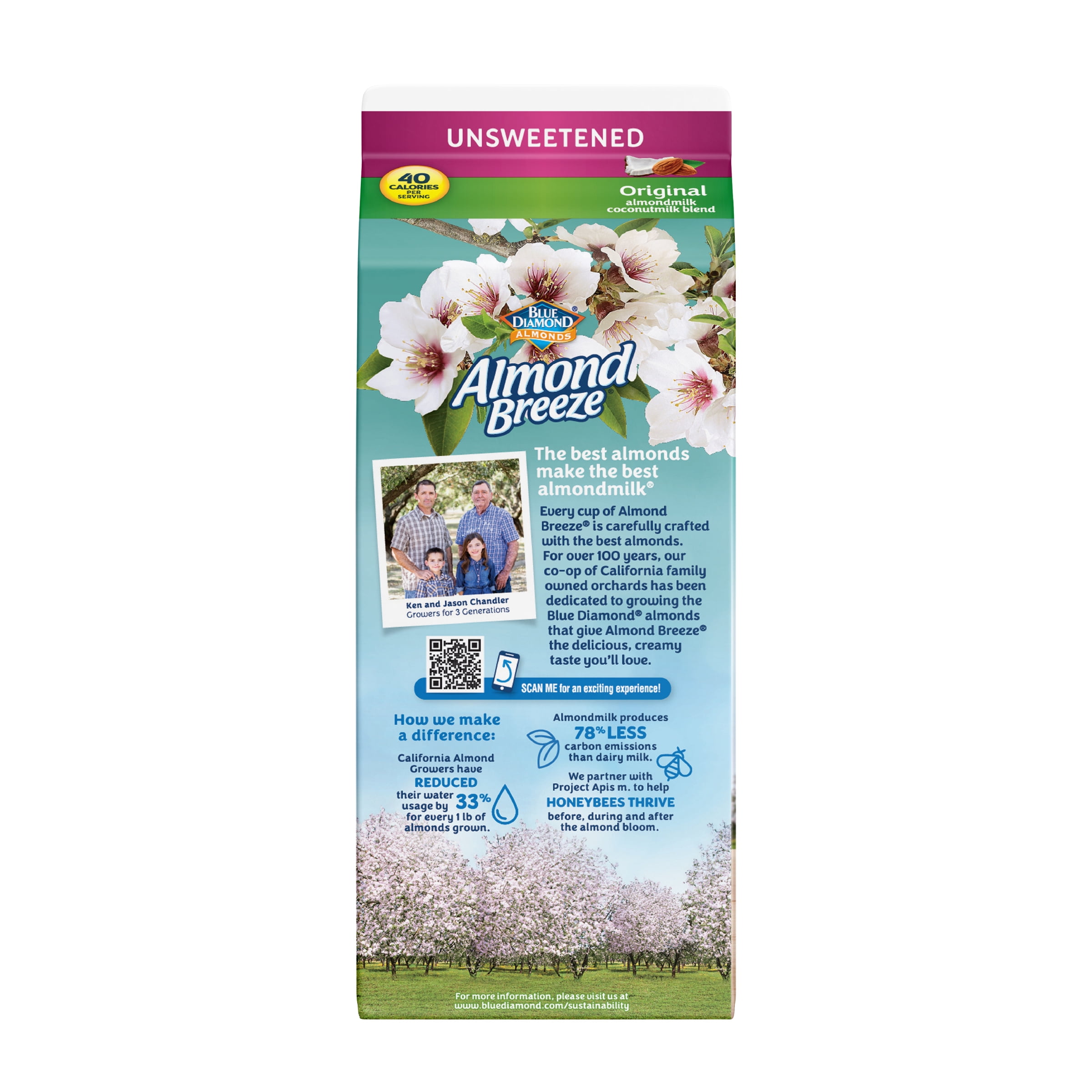 Almond Breeze Coconut Unsweetened Original Almondmilk, 64 oz