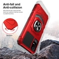 thumbnail image 5 of Compatible for TCL ION X Case / TCL ION V Case with Tempered Glass Screen Protector [Military Grade] Ring Car Mount Kickstand Shockproof Hard Phone Case - Red, 5 of 7