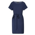 thumbnail image 3 of UVN Summer Dresses for Women Striped T Shirt Dress Casual Midi Dress Short Sleeve Sundress with Pockets, 3 of 7