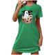 thumbnail image 2 of Camisón corto de talla grande para mujer, camisón de manga corta con estampado de pecho a la moda, camisón para mujer, 2 of 5
