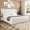 White+Boucle+King, variant on HMYG Queen Size Bed Frame,Upholstered Cloud Bed Frame with Headboard,Solid Wood Legs and Slats,No Box Spring Needed,White