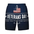 thumbnail image 4 of Lsque Mens Swim Trunks Happy Veterans Day Pattern - Bathing Suit Compression Liner - Beach Swim Shorts Swimwear - (S-3XL) - Stretch Quick Dry -XX-Large, 4 of 9