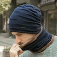 thumbnail image 5 of Dyfzdhu Men Winter Knitted Fleece Windproof Hood Scarf Coif Knit Hat Warm Hats For Blue, 5 of 9