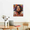 thumbnail image 2 of African American Woman Wall Art Black Art Poster Graffiti Canvas Painting Picture for Living Room, 2 of 5