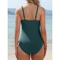 thumbnail image 5 of Sociala Twisted V Neck Ribbed Maternity Swimsuit Tie Side One Piece Pregnancy Bathing Suits, 5 of 7