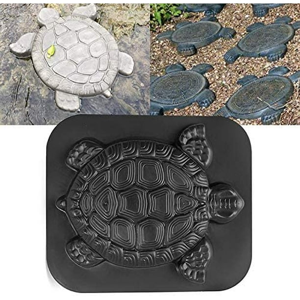SEENDA Turtle Stepping Stone Mold, Concrete Cement Mold, DIY Walkway  Stepping Stones,Turtle Statue for Garden, Turtle Garden Decor Mold -  