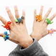 thumbnail image 3 of 6PCS Cute Cartoon Dinosaur PVC Rings For Kids Soft PVC Finger  Set With 6 Designs Of Dinosaur Characters, Kid Child Gift, 3 of 7
