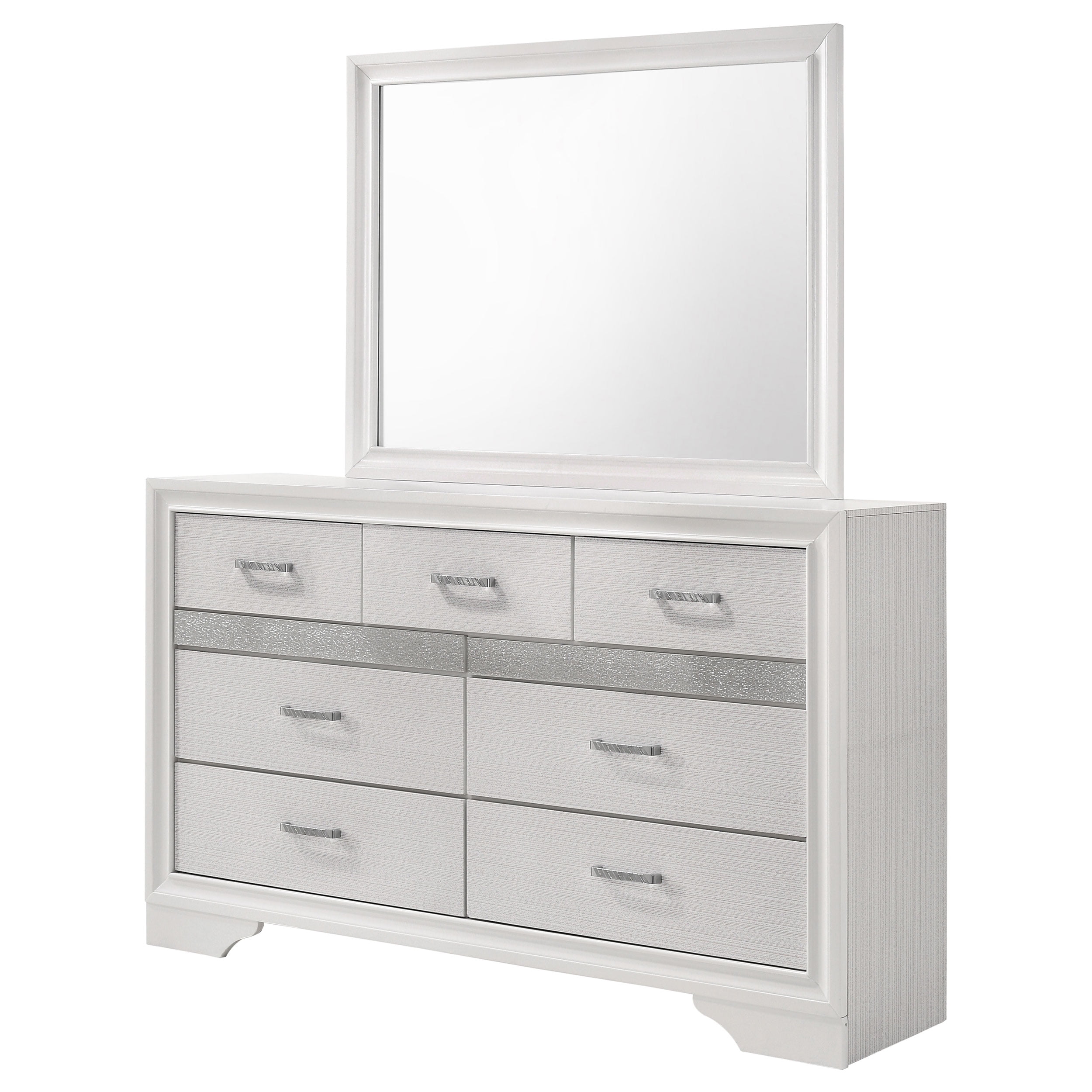 Miranda 9-drawer Dresser with Mirror White