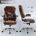 Leather Executive Office Chair High Back Ergonomic Office Desk Chairs