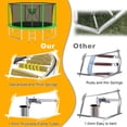 thumbnail image 5 of XMIKA Trampoline, 1400LBS 14FT Trampoline for Kids Adults, Trampoline with Enclosure Net, Basketball Hoop, Light, Sprinkler, Ladder, Backyard Recreational Trampoline, Galvanized Anti-Rust Coating, 5 of 8