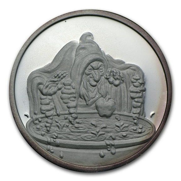 1 oz Silver - Disney's Snow White 50th Anniv (Witch, w/Box & COA)