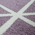 thumbnail image 2 of Low-Pile Area Rug with Modern Geometric Pattern & Pastel Colors in Purple - 6'7" x 9'2" (6'x9'), 2 of 5