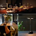 thumbnail image 4 of Sladdlös skrivbordslampa Dimbar metall USB uppladdningsbar skrivbordslampa -1 st-Perfet Gold, 4 of 5