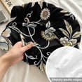 thumbnail image 4 of Twin XL Size Fitted Sheet Set - Damask Florals 2 Piece Bedding Sets 16" Deep Pocket Fitted Sheet with 1 Pillowcases, Garden Yellow Flowers Daisy Leaf Rustic Black Brushed Microfiber Hotel Bed Sheets, 4 of 9