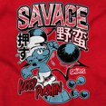 thumbnail image 2 of The Smurfs Kanji Keep Pushin Savage Men Big & Tall Graphic Hoodie Brisco Brands 3X, 2 of 5