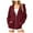 Wine, variant on Towmus Long Sleeve Zip Up Hoodie Women Sweatshirts Fall Outfits 2025 Plus Size Hoodies Casual Trendy Textured Jacket