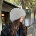 thumbnail image 2 of Women's Winter Faux Fur Bucket Hat,2026 New Fluffy Fisherman Fuzzy Bucket Hat Warm Faux Mink Plush Hat for Outdoor, 2 of 7