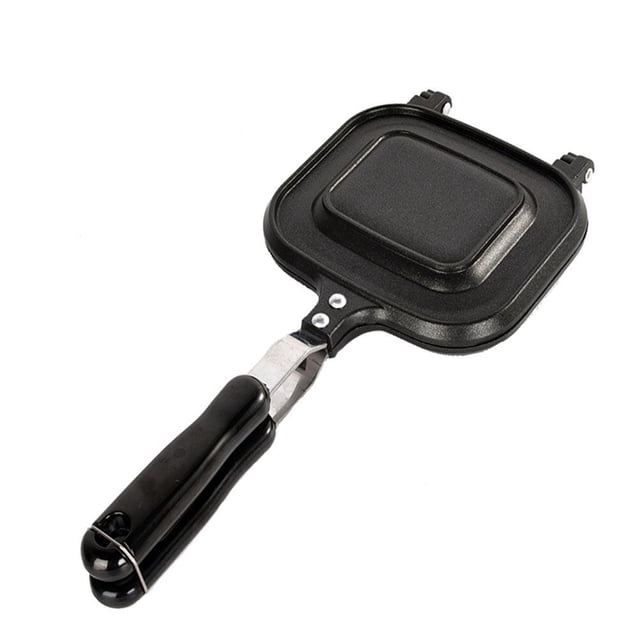 Mobutofu Pressed Sandwich Pan Non-Stick Frying Pan Black Cooking 1Pcs