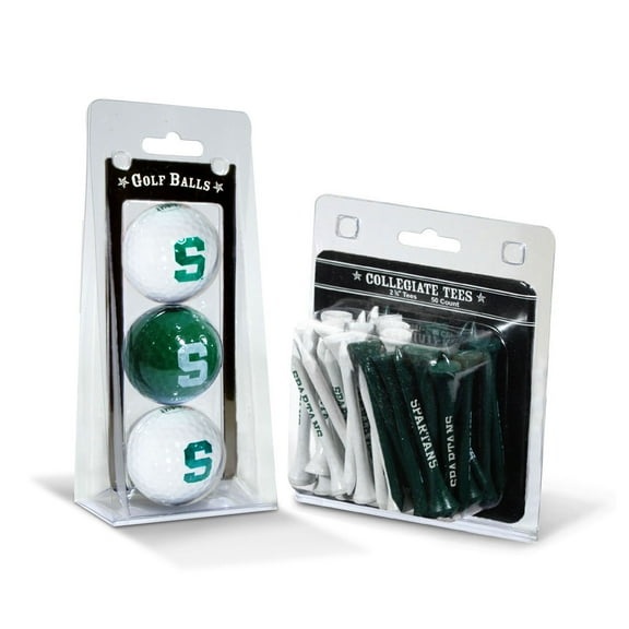 Team Golf NCAA Michigan State Spartans 3 Golf Balls And 50 Golf Tees