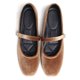 thumbnail image 4 of Zapatillas de ballet WENJIAZHIZHI para mujer, de gamuza, color marrón, talla 35, 4 of 7