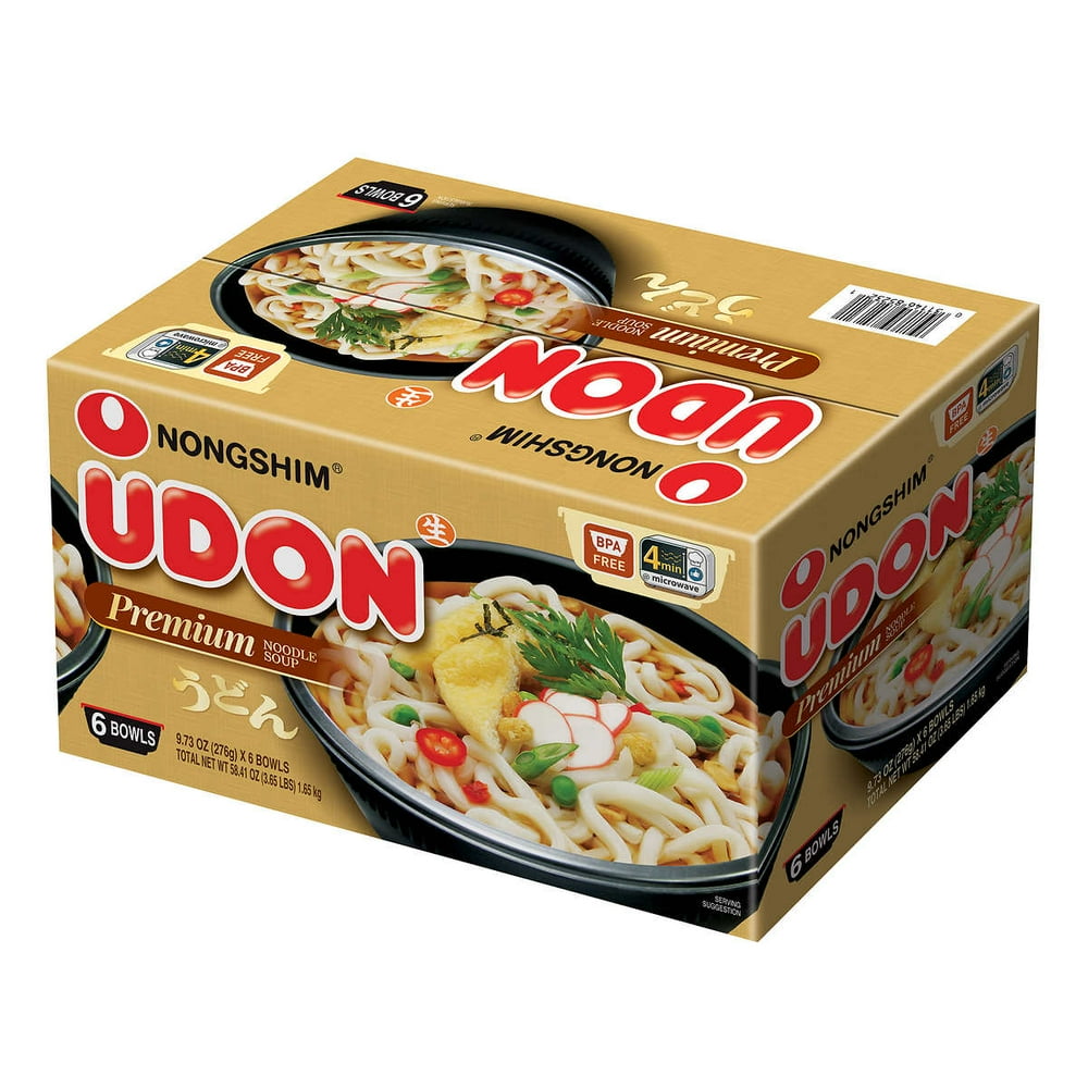 Nongshim Udon Noodle Soup Bowl, 9.73 oz, 6count