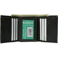 thumbnail image 4 of 100% Leather Tri-fold Mens Wallet Black #961107, 4 of 6