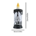 thumbnail image 6 of Summercome Halloween Flameless Candle, Halloween Snow Globe Candles Light, LED Spooky Decoration Electronic Candle Lamp, Ideal for Party Holiday Decor, Halloween Centerpieces for Tables, Zombie, 6 of 8