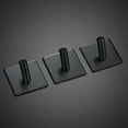 thumbnail image 3 of Gancho adhesivo Adhesivo fuerte Acero inoxidable Sin rastro Negro 1 gancho x 3 piezas, 3 of 6