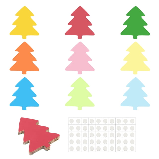 Tree Cutouts, 45 Pack Paper Trees, Colorful Tree Cutout for Classroom, Assorted Color