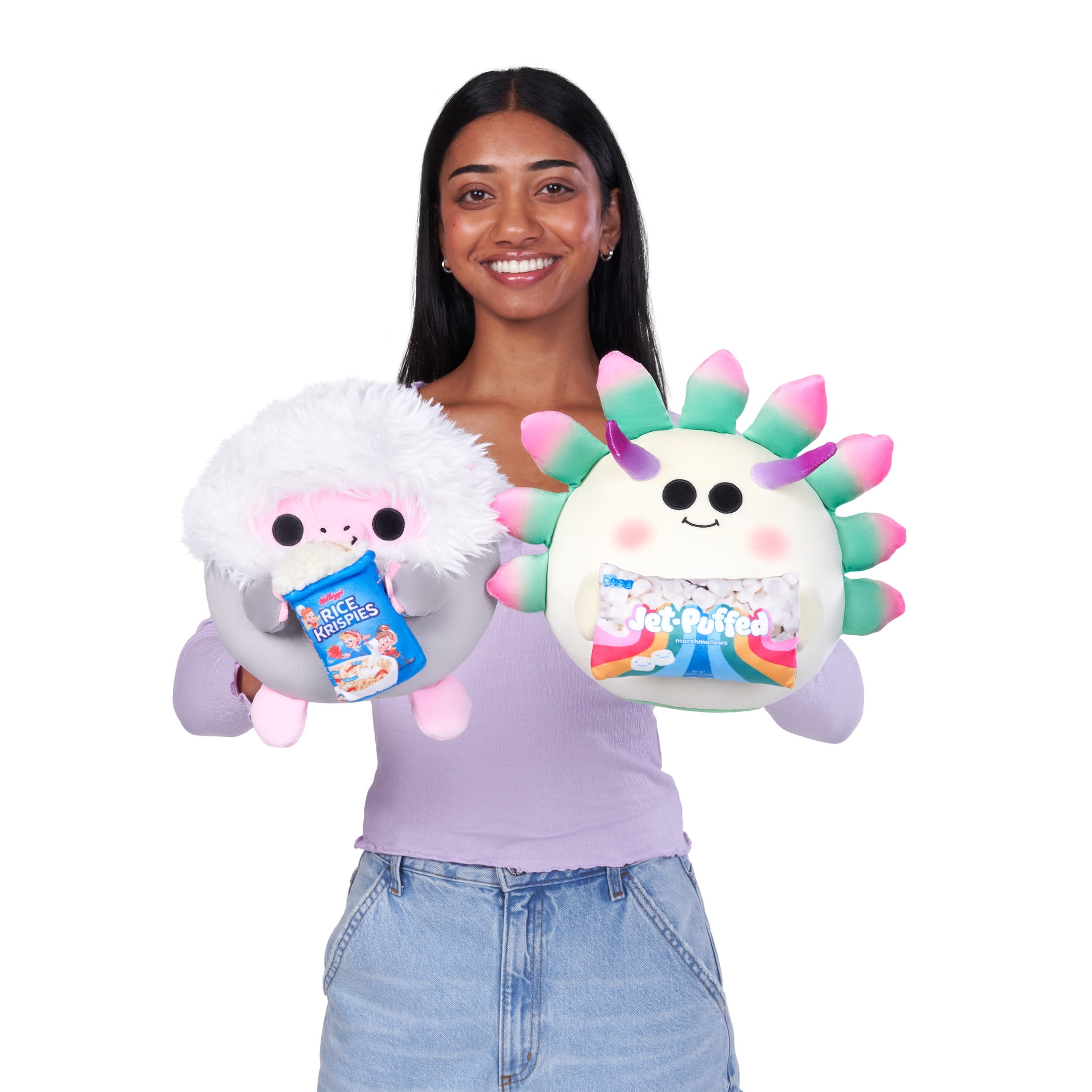 Snackles Peluche série 3 8 pouces sous licence de ZURU (Baboon w/Rice Krispies) de ZURU, Peluche avec licence accessoires Snack Brand