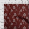 thumbnail image 1 of oneOone Organic Cotton Poplin Twill Fabric Tree & Giraffe Block Decor Fabric Printed BTY 42 Inch Wide, 1 of 4