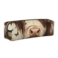 thumbnail image 1 of Fotbe Butterfly Cow Barrel Estuche para Lápices de Cuero con Estampado, Estuche con Cremallera Resistente, Organizador Compacto y Elegante para Papelería, 1 of 7