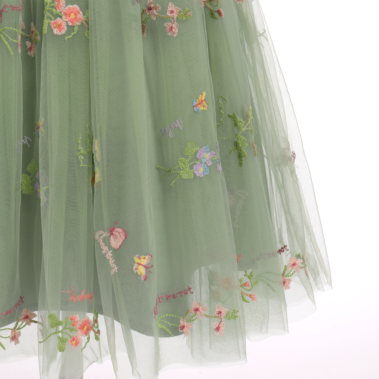 IDOPIP Flower Girl Dress Floral Tulle Ball Gown photo 2