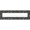 BLACK WHITE CRAZY CIRCLES FLAT NAME PLATES